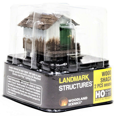 HO Scale Woodland Scenics BR5058 Wood Shack Built & Ready Landmark Structure