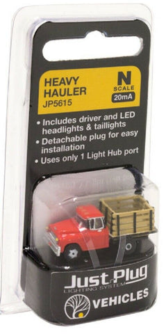 N Scale Woodland Scenics JP5615 Just Plug Heavy Hauler Truck Lighted Vehicle