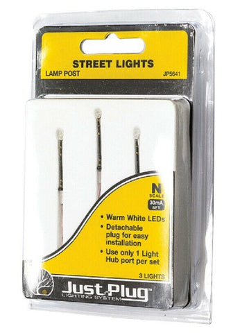 N Scale Woodland Scenics Just Plug JP5641 Lamp Post Street Lights
