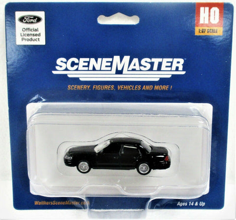 Walthers SceneMaster 949-12022 Police Black Unmarked Unit Ford Crown Victoria