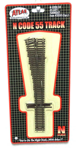 N Scale Atlas 2050 Code 55 #5 Left Hand Turnout