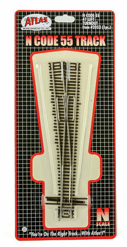 N Scale Atlas 2052 Code 55 #7 Left Hand Turnout