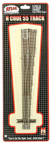 N Scale Atlas 2055 Code 55 #10 Right Hand Turnout
