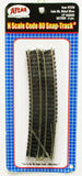 N Scale Atlas 2526 Code 80 19" Radius Curve Snap-Track pkg (6)
