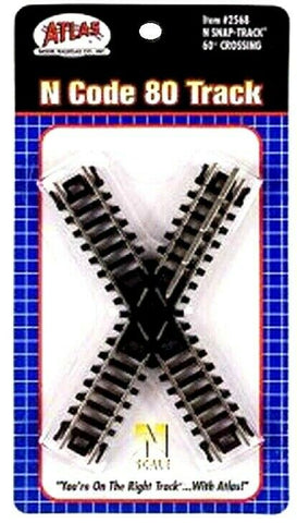 N Scale Atlas 2568 Code 80 60 Degrees Crossing Snap-Track