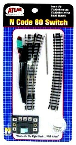N Scale Atlas 2701 Code 80 #4 Right Hand Remote Turnout/Switch Snap-Track