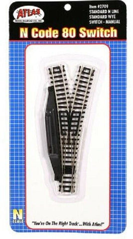N Scale Atlas 2709 Code 80 Manual Wye Turnout/Switch Snap-Track