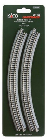 N Scale Kato Unitrack 20-120 Curve Track 12-3/8" 315mm Radius (4) pcs