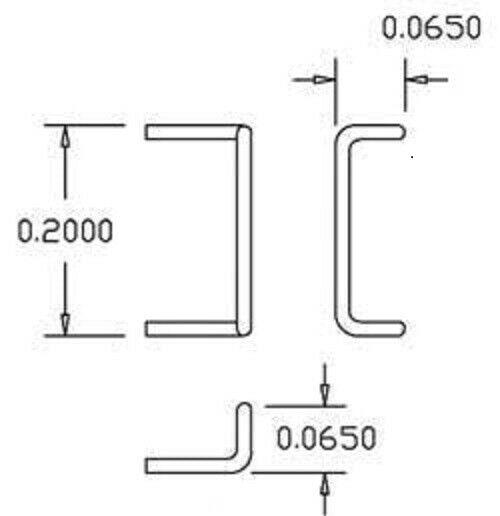 HO Scale Detail Associates Straight Grab Irons – Metal Detail Parts (11/pkg, #2224)