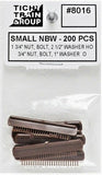 HO Scale Tichy Train Group 8016 1-3/4" Nut w/2" Washer/Bolt Castings pkg (200)