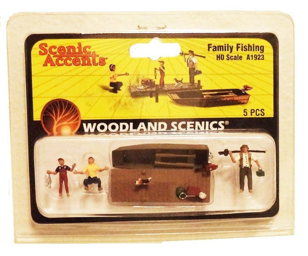 HO Scale Woodland Scenics A1923 Family Fishing (5) pcs – Sidetrack