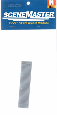 N Scale Walthers SceneMaster 949-8800 Undecorated 40' Hi Cube Ribbed Container
