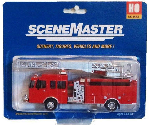 HO Scale Walthers SceneMaster 949-13801 Heavy-Duty Fire Department Ladder Truck