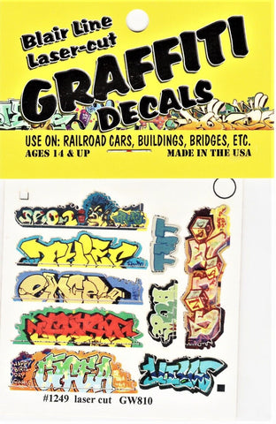 N Scale Blair Line 1249 Graffiti Decals Mega Set #6 (9) pcs