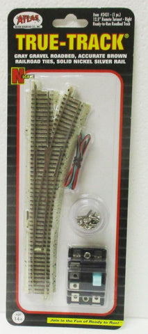 N Scale Atlas True Track 2431 12.5" Remote Right Hand Turnout