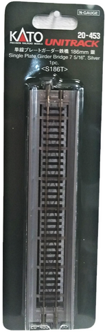 N Scale Kato Unitrack 20-453 Silver Single Track Plate Girder Bridge 7-5/16"