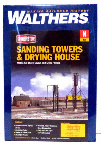 N Scale Walthers Cornerstone 933-3813 Sanding Tower & Drying House Building Kit