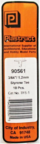 Plastruct 90561 TFS-1 Tees Styrene Structural Shapes 3/64 x 10" (10) pcs