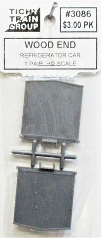 HO Scale Tichy Train Group 3086 Wood Reefer Ends 8'8" Wide 8'4" Tall Car Side