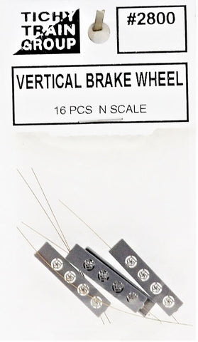 N Scale Tichy Train Group 2800 Vertical Brake Wheels pkg (16)