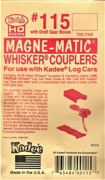 Kadee #747 Type E Medium Underset – Coppia Di Agganci Metallici Con Scatole Ingranaggi In Plastica Per Scala O - Foto 5