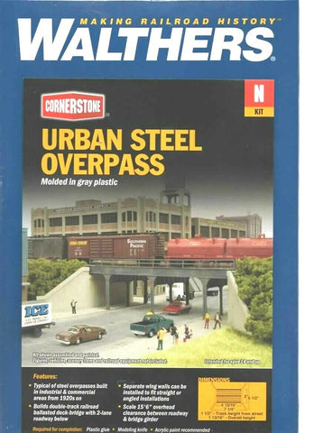 N Scale Walthers Cornerstone 933-3871 Urban Steel Overpass Kit