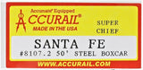 Accurail 81072 Santa Fe 15932 "Super Chief" AAR 50' Riveted-Side Double-Door Box