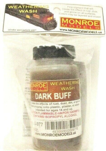 Monroe Models 977 Dark Buff Weathering Wash 4oz Bottle