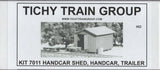 HO Scale Tichy Train Group 7011 Handcar Shed w/Handcar & Trailer Kit