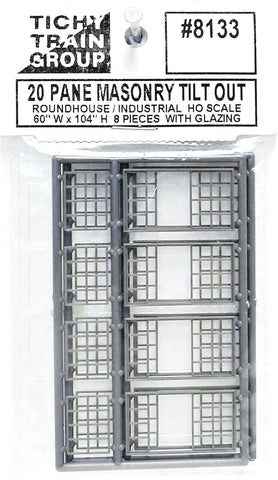 HO Scale Tichy Train Group 8133 Masonry Windows W/Separate Tilt Out pkg(8)