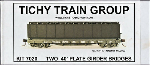 HO Scale Tichy Train Group 7020 40' Plate-Girder Bridge Kit pkg (2)