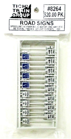 HO Scale Tichy Train Group 8264 Assorted Road Signs pkg (80)