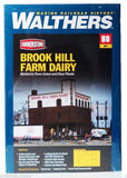 HO Scale Walthers Cornerstone 933-3010 Brook Hill Farm Dairy Building Kit