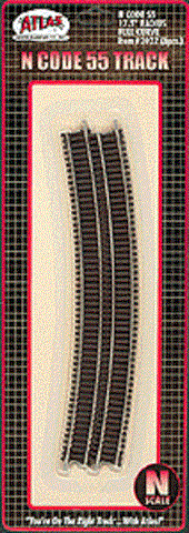 N Scale Atlas 2022 Code 55 17.5" Radius Full Curve 6 pcs
