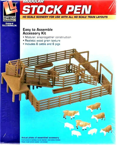 HO Scale Walthers Life-Like 433-1378 Stock Pen w/Snap-Loc Kit