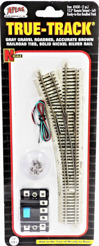 N Scale Atlas True Track 2430 12.5" Remote Left Hand Turnout
