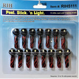 HO Scale Rock Island Hobby 5111 Peel N Stick LED Lights w/Holder (15) pcs