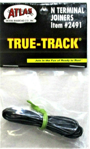 N Scale Atlas True Track 2491 Code 65 Terminal Joiners (1) Pair