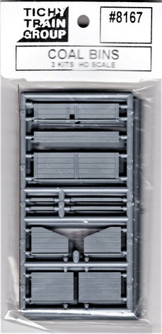 HO Scale Tichy Train Group 8167 Coal Bins Kit pkg (3)