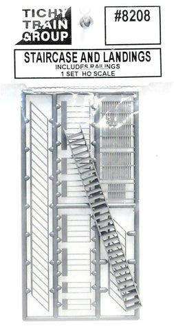 HO Scale Tichy Train Group 8208 Stairs, Platform & Railings Set