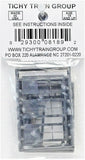 HO Scale Tichy Train Group 8189 4-Lite Double Door w/Frame & 6-Lite Transom pkg (2)