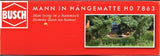 HO Scale Busch 7863 Man Laying in Hammock w/4 Fruit Trees Kit