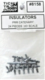 HO Scale Tichy Train Group 8158 Pennsylvania Railroad Catenary Insulators (24) pcs