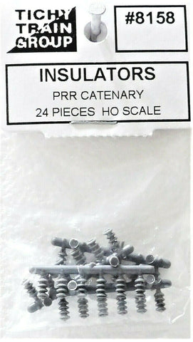 HO Scale Tichy Train Group 8158 Pennsylvania Railroad Catenary Insulators (24) pcs