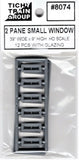 HO Scale Tichy Train Group 8074 Small Horizontal 2-Panel Windows pkg (12)