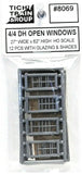 HO Scale Tichy Train Group 8069 4/4 w/Open Lower Sash Double Hung Windows pkg(8)