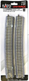HO Kato Unitrack 2-321 60-7/8" Large-Radius Curve Track w/Concrete Ties pkg (4)