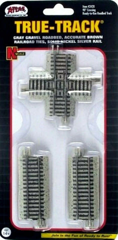 N Scale Atlas True Track 2420 Code 65 90-Degree Crossing