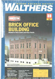 HO Scale Walthers Cornerstone 933-4050 Brick Office Building Kit