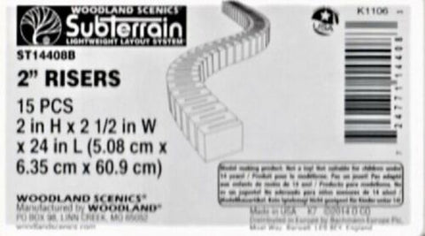 Woodland Scenics 14408B Sub Terrain System 2" inch Foam Risers Bulk Pack 15 pcs